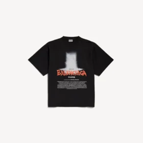 T-shirt oversized feminina «The Door» em preto