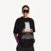 T-shirt oversized feminina «The Door» em preto