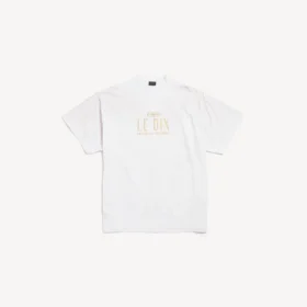 T-shirt oversized «Fragrance Le Dix» em cinzento claro mesclado