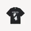 T-shirt oversized «Lady in Shades» para homem, em preto