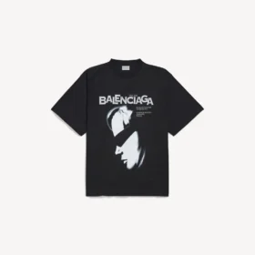 T-shirt oversized «Lady in Shades» para homem, em preto