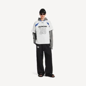 T-shirt oversized masculina Balenciaga | Colaboração com a NBA em branco/multicolorido