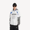 T-shirt oversized masculina Balenciaga | Colaboração com a NBA em branco/multicolorido