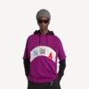 T-shirt oversized masculina Balenciaga | colaboração com a NBA em violeta
