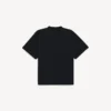 T-shirt oversized masculina com tema de surfista vintage em preto