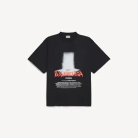 T-shirt oversized masculina «The Door» em preto