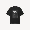 T-shirt oversized masculina «The Song of the Highest Tower» em preto