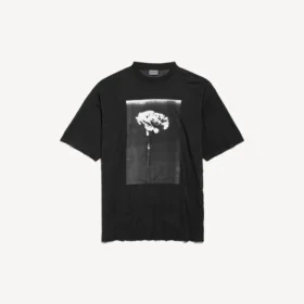 T-shirt oversized masculina «The Song of the Highest Tower» em preto