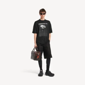 T-shirt oversized masculina «The Song of the Highest Tower» em preto