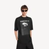 T-shirt oversized masculina «The Song of the Highest Tower» em preto