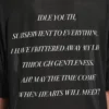T-shirt oversized masculina «The Song of the Highest Tower» em preto