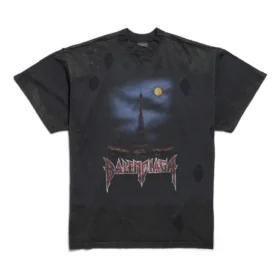 T-shirt Paris Moon com estampa dupla na frente, oversized «Preto» 791615TQVY22020