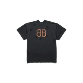 T-shirt Paris Moon com estampa dupla na frente, oversized «Preto» 791615TQVY22020