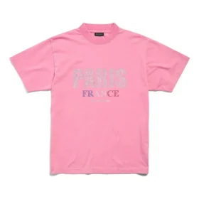 T-shirt Paris Strass, corte justo, «Pink Faded» 809122TRVL59568 T-shirt Paris Strass, corte justo, «Pink Faded» 809122TRVL59568