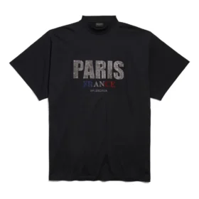 T-shirt Paris Strass Oversized «Preto» 787349TRVL51000 T-shirt Paris Strass Oversized «Preto» 787349TRVL51000