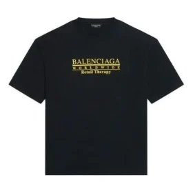 T-shirt Retail Therapy, corte médio, «Preto Amarelo» 612966TLVB11361 T-shirt Retail Therapy, corte médio, «Preto Amarelo» 612966TLVB11361