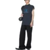 T-shirt sem mangas de surfista «Preto Azul» 767844TPVM31412