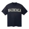 T-shirt Tape Type com corte médio «Black Faded» 739784TOVA91055