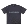 T-shirt tipo estêncil «Preto» 764235TQVA31750