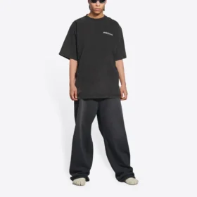 T-shirt Turn Slit «Washed Black» 675016TLVB39034