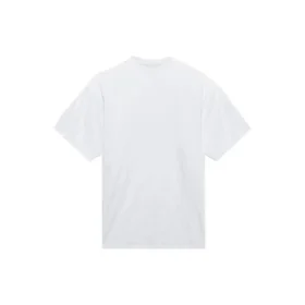T-shirt unissexo branca de manga curta, corte largo, tecido retro de trama simples, coleção SS21 657059TKV949000