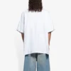 T-shirt unissexo branca de manga curta, corte largo, tecido retro de trama simples, coleção SS21 657059TKV949000