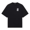 T-shirt unissexo FW21 com estampado e gola redonda Preto 661715TKVE51070