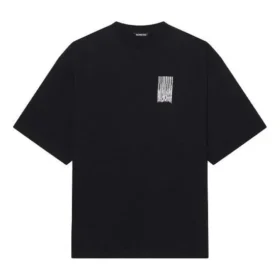 T-shirt unissexo FW21 com estampado e gola redonda Preto 661715TKVE51070