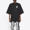 T-shirt unissexo FW21 com estampado e gola redonda Preto 661715TKVE51070