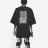 T-shirt unissexo FW21 com estampado e gola redonda Preto 661715TKVE51070