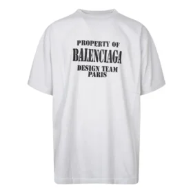 T-shirt Vintage Property, corte largo, «Branco/Preto» 641675TMVH89012