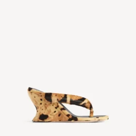 Tanga com cunha Gaeta para mulher em padrão leopardo