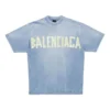 Tape Type T-shirt, corte médio “Azul Desbotado” 739784TOVA94530