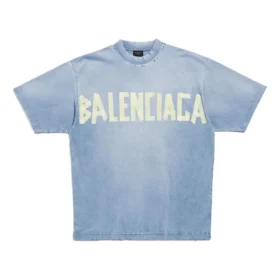 Tape Type T-shirt, corte médio “Azul Desbotado” 739784TOVA94530