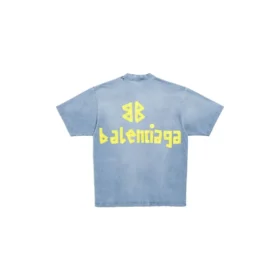 Tape Type T-shirt, corte médio “Azul Desbotado” 739784TOVA94530