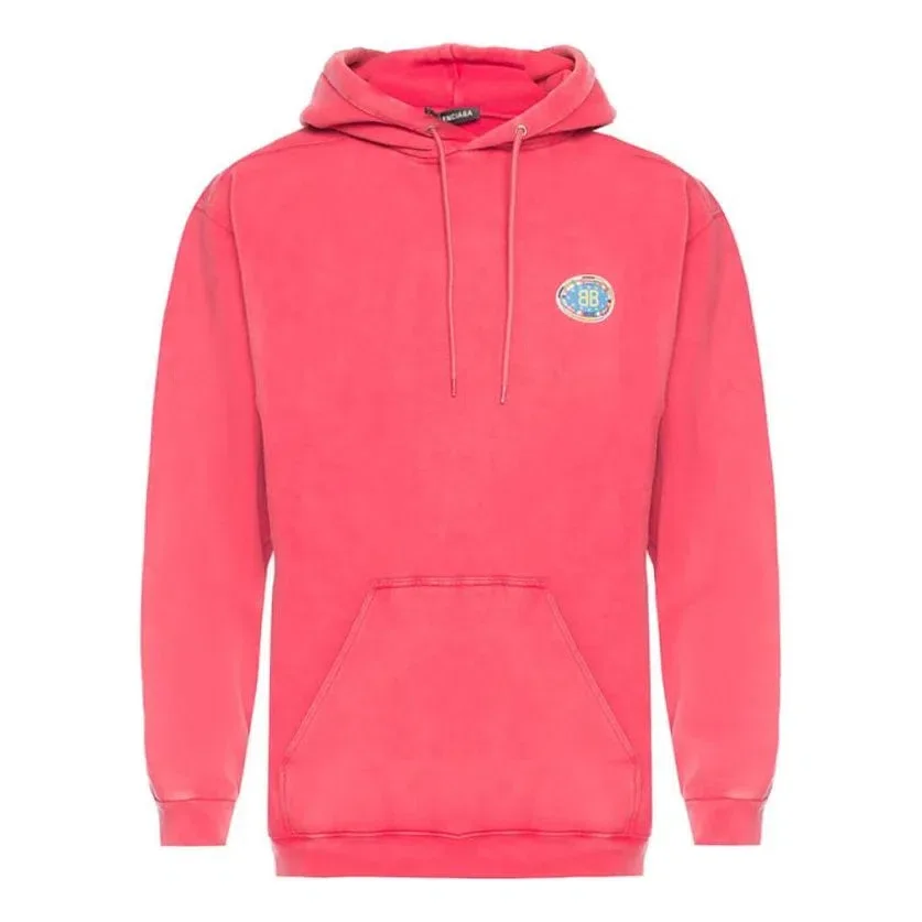 Ténis desportivos de algodão com padrão do logótipo da Balenciaga para homem, cor-de-rosa, 600583THV587764
