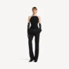 Top bustier justo para mulher, em preto