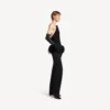 Top bustier justo para mulher, em preto