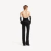 Top bustier justo para mulher, em preto