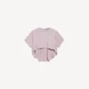 Top curto com cauda para mulher em rosa empoeirado Top curto com cauda para mulher em rosa empoeirado