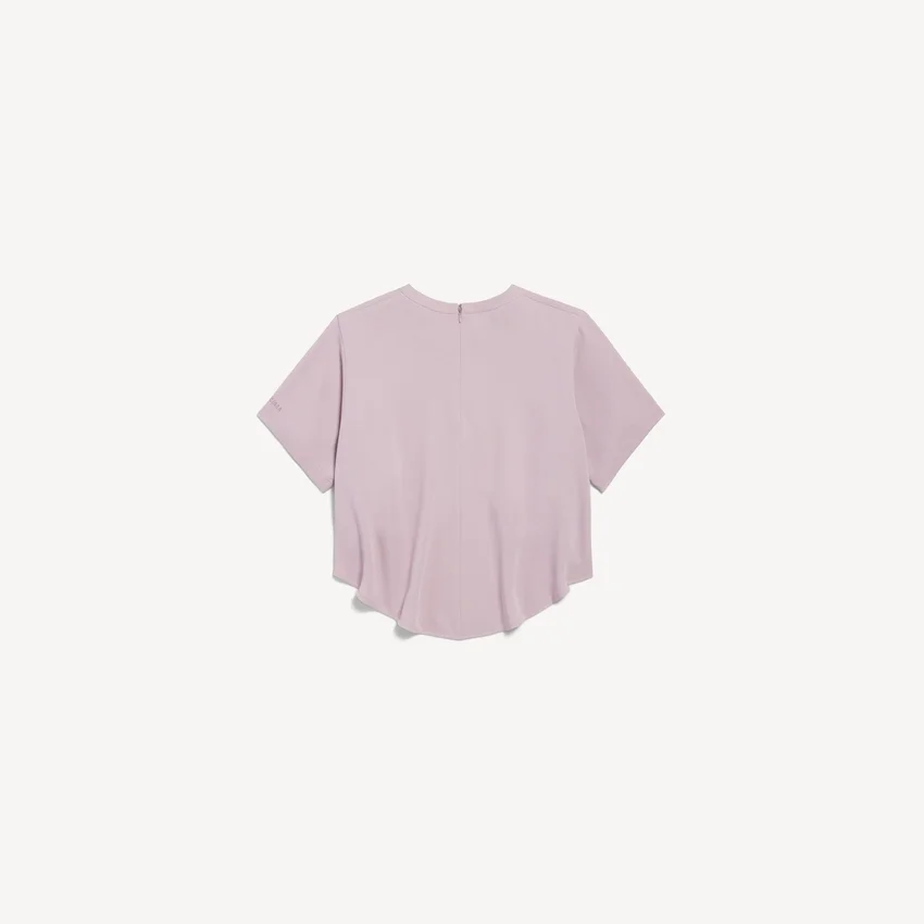 Top curto com cauda para mulher em rosa empoeirado Top curto com cauda para mulher em rosa empoeirado