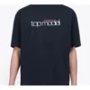 Top masculino Balenciaga, modelo retro em malha, corte justo, manga curta, preto 612966TIV821000
