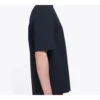 Top masculino Balenciaga, modelo retro em malha, corte justo, manga curta, preto 612966TIV821000