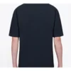 Top masculino Balenciaga, modelo retro em malha, corte justo, manga curta, preto 612966TIV821000