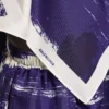 Top tipo capa com padrão de pincéis para mulher, em azul
