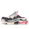 Triple S Mules «Branco, Rosa e Preto com Espuma Dupla e Malha» 755686W3SM15671