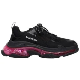 Triple S «Sola Transparente – Preto Rosa Neon» 544351W2FR11053