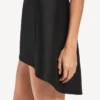 Vestido babydoll com alças para mulher, em preto