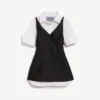 Vestido-camisa híbrido para mulher em preto