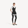 Vestido-camisa híbrido para mulher em preto